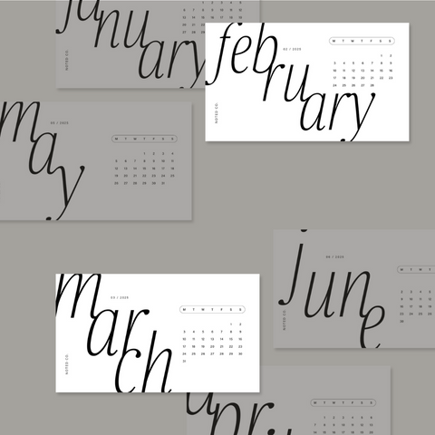 2025 Mini Calendar Cards | No. 1 - PDF