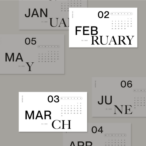 2025 Mini Calendar Cards | No. 2 - PDF