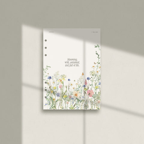 'Bloom' Wild flowers Vellum Dashboard