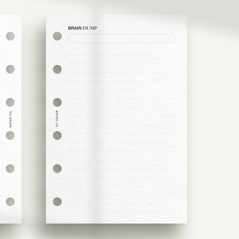 'Brain Dump' Pocket Inserts - PDF