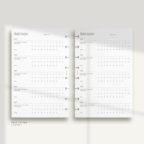 Monthly Habit Tracker - PDF