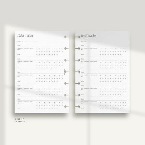 Monthly Habit Tracker - PDF