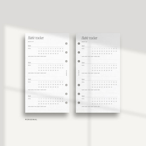 Monthly Habit Tracker - PDF