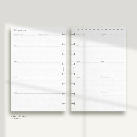 Horizontal Weekly - Lined WO2P with daily to-do - PDF