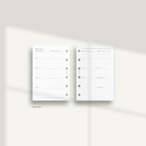 Horizontal Weekly - Lined WO2P with daily to-do - PDF