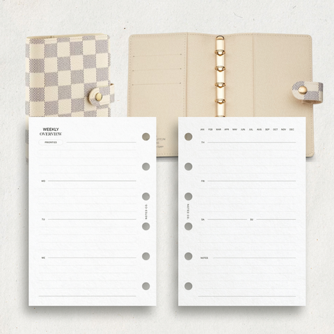 Minimal Lined Horizontal Weekly - PDF