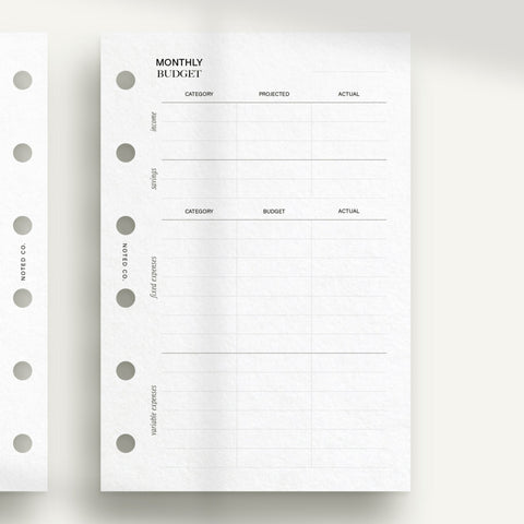 Pocket Monthly Budget - PDF