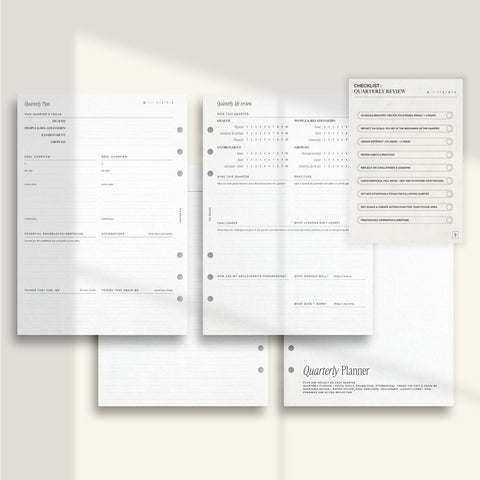 Quarterly Planner & Review Bundle | Planner & Checklist - PDF