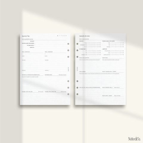 Quarterly Planner & Review Bundle | Planner & Checklist - PDF
