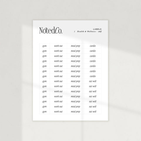 Health & Fitness Stickers