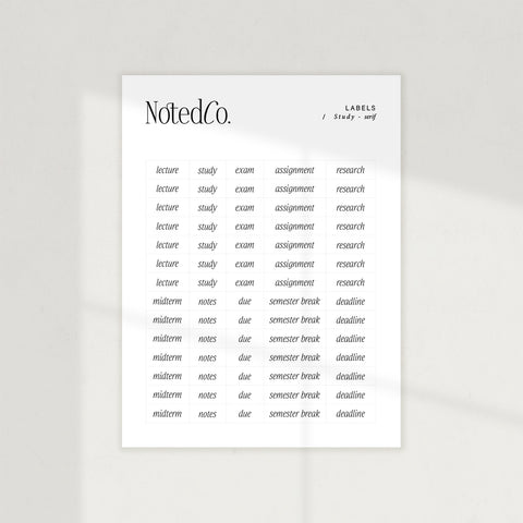 Study Stickers