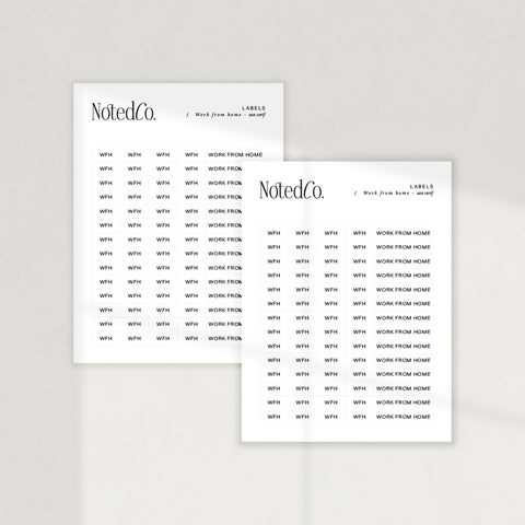 Work From Home Stickers