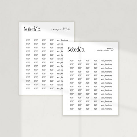Work From Home Stickers