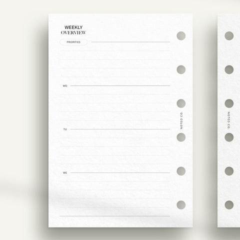 Minimal Lined Horizontal Weekly - PDF