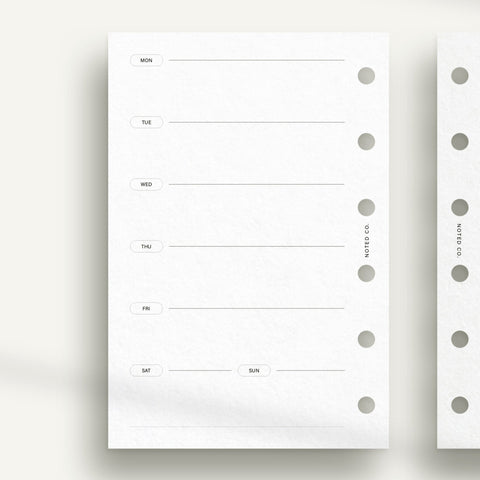 Horizontal Weekly - Blank Weeks - PDF