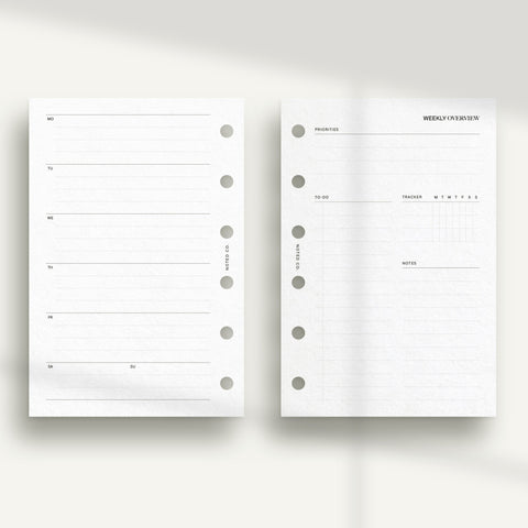 Undated Lined Horizontal Weekly - PDF