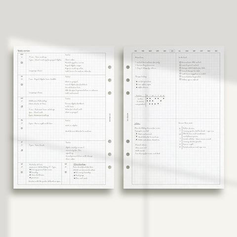 Horizontal Weekly - Graph WO2P with split weekends PDF