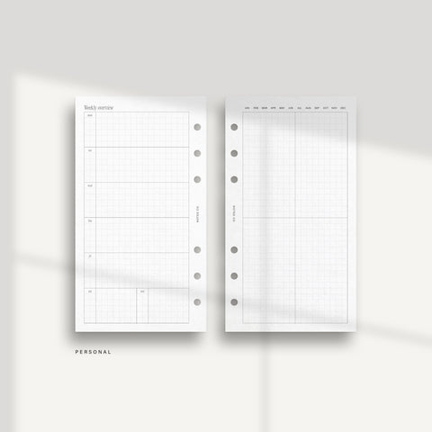 Horizontal Weekly - Graph WO2P with split weekends PDF