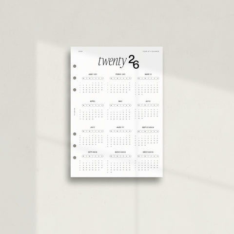 2026 Year at a glance dashboard | NO.1