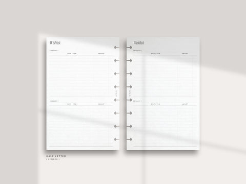 Wishlist Inserts
