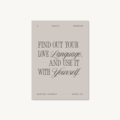 Self-love Journal Card Set - 4 Card Set