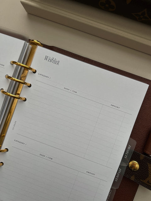 Wishlist Inserts