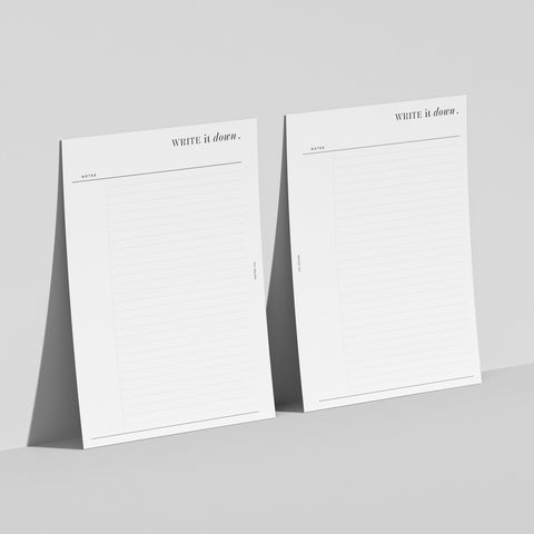 'Write it down' Note Insert - PDF