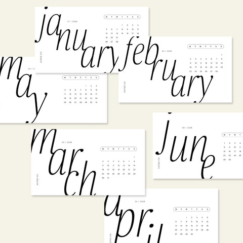 2026 Mini Calendar Cards | No. 1 - PDF