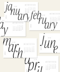 2025 Mini Calendar Cards | No. 1 - PDF