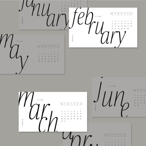 2026 Mini Calendar Cards | No. 1 - PDF