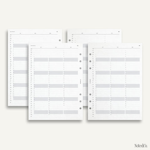 2026 Vertical Weekly Hourly Planner | WO2P - PDF