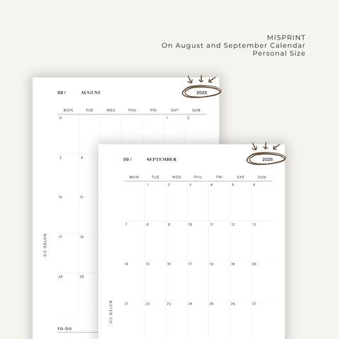 [MISPRINT] 2026 Week on One Page Planner | WO1P