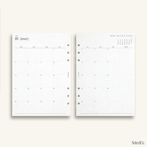 2026 Month on Two Pages |  MO2P - PDF
