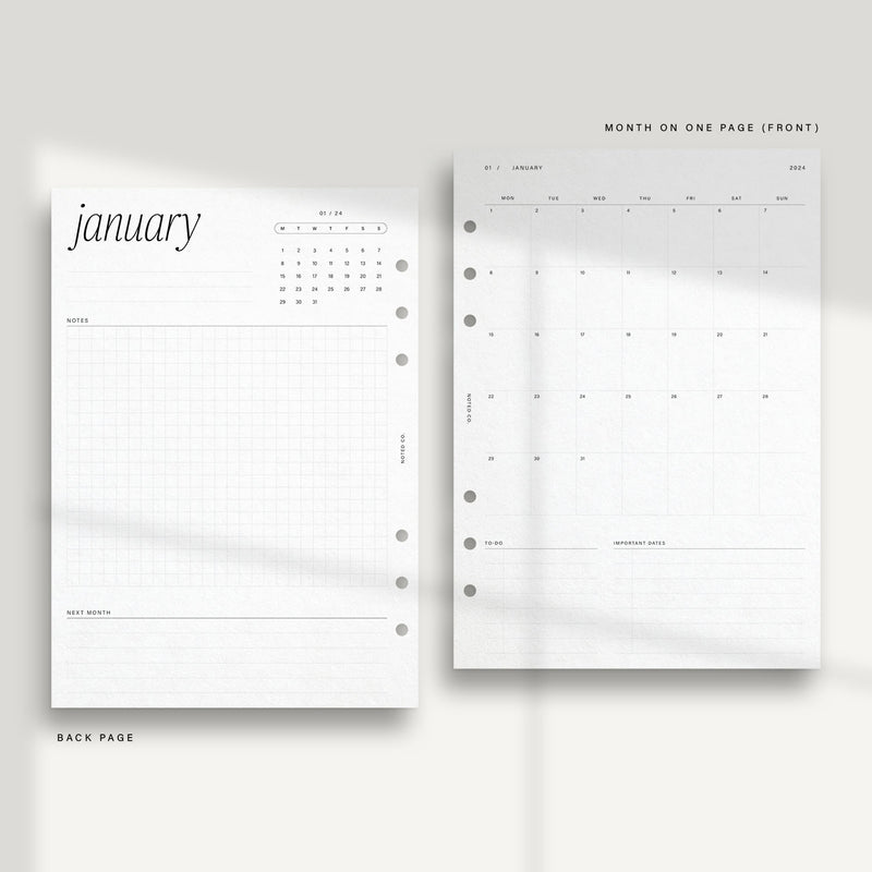 2024 Month on One Page | MO1P