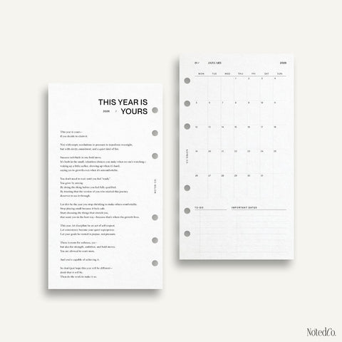 [MISPRINT] 2026 Week on One Page Planner | WO1P