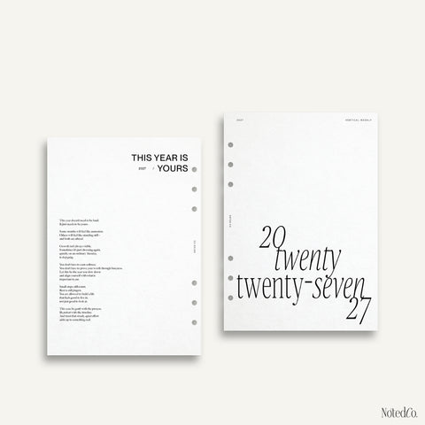 2027 Horizontal Weekly Complete Planner | WO2P - PDF