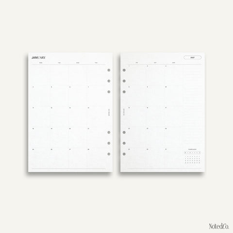 2027 Month on Two Pages |  MO2P - PDF