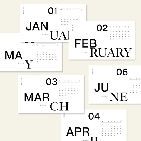 2027 Mini Calendar Cards | No. 2 - PDF