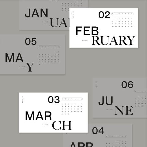 2027 Mini Calendar Cards | No. 2 - PDF