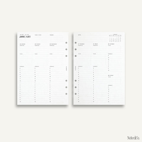 2027 Vertical Weekly Hourly Planner | WO2P - PDF