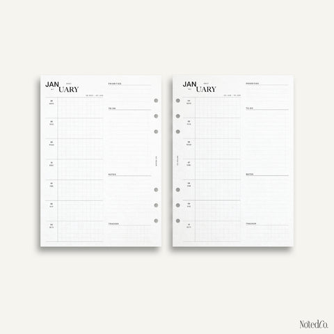 2027 Week on One Page Planner | WO1P - PDF