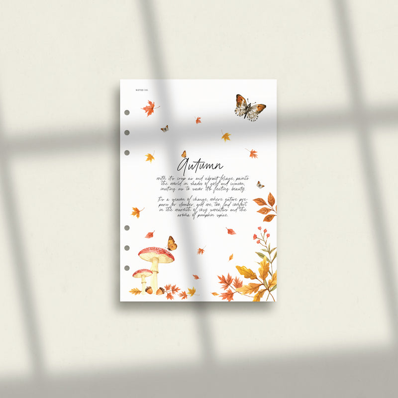'Autumn poetry' Dashboard - PDF