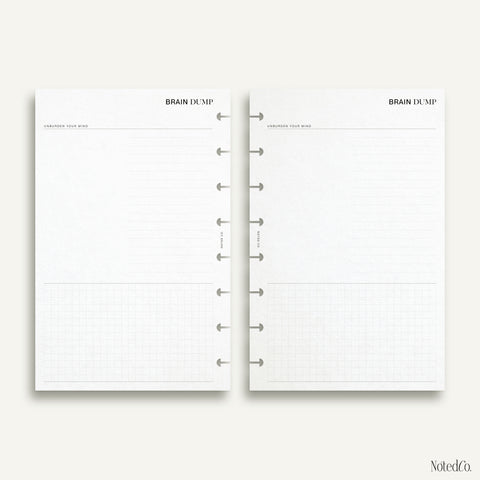 'Brain Dump' Note Inserts