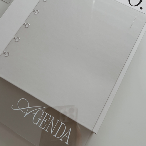 'Agenda' Crystal Clear Discbound covers - Half Letter