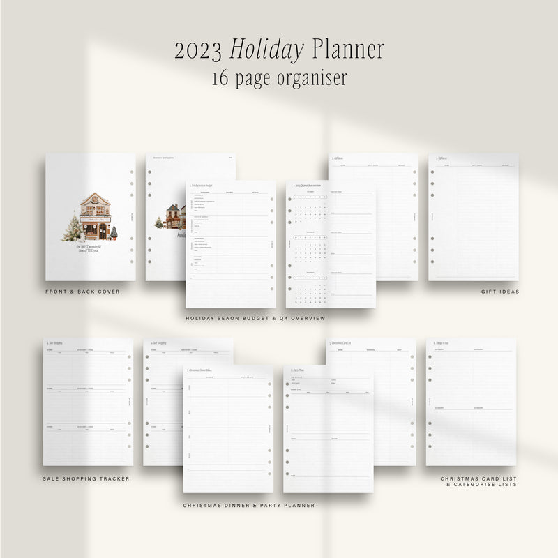 2023 Holiday Planner - PDF