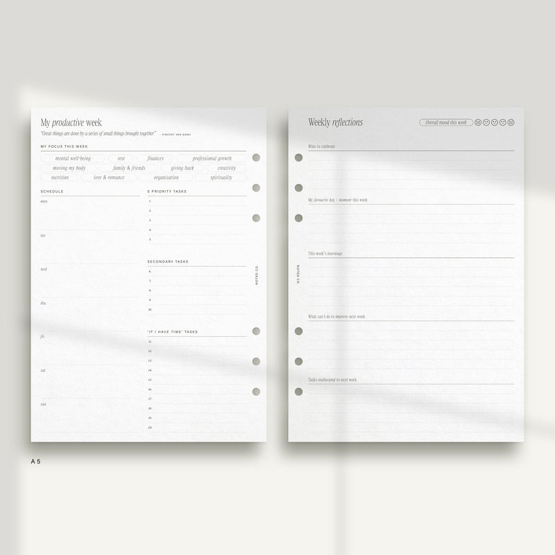 Productivity Planner - PDF