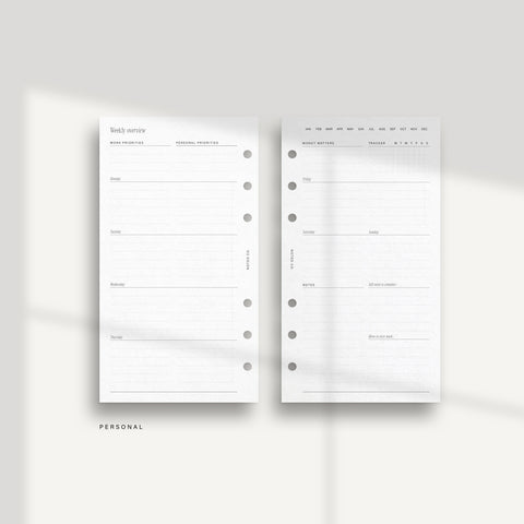 Horizontal Weekly - Lined WO2P with daily to-do