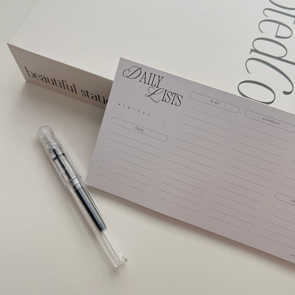 'Daily Lists' Note Pad