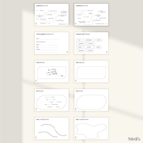 Essential Journal Card Set - Printable 10 card set