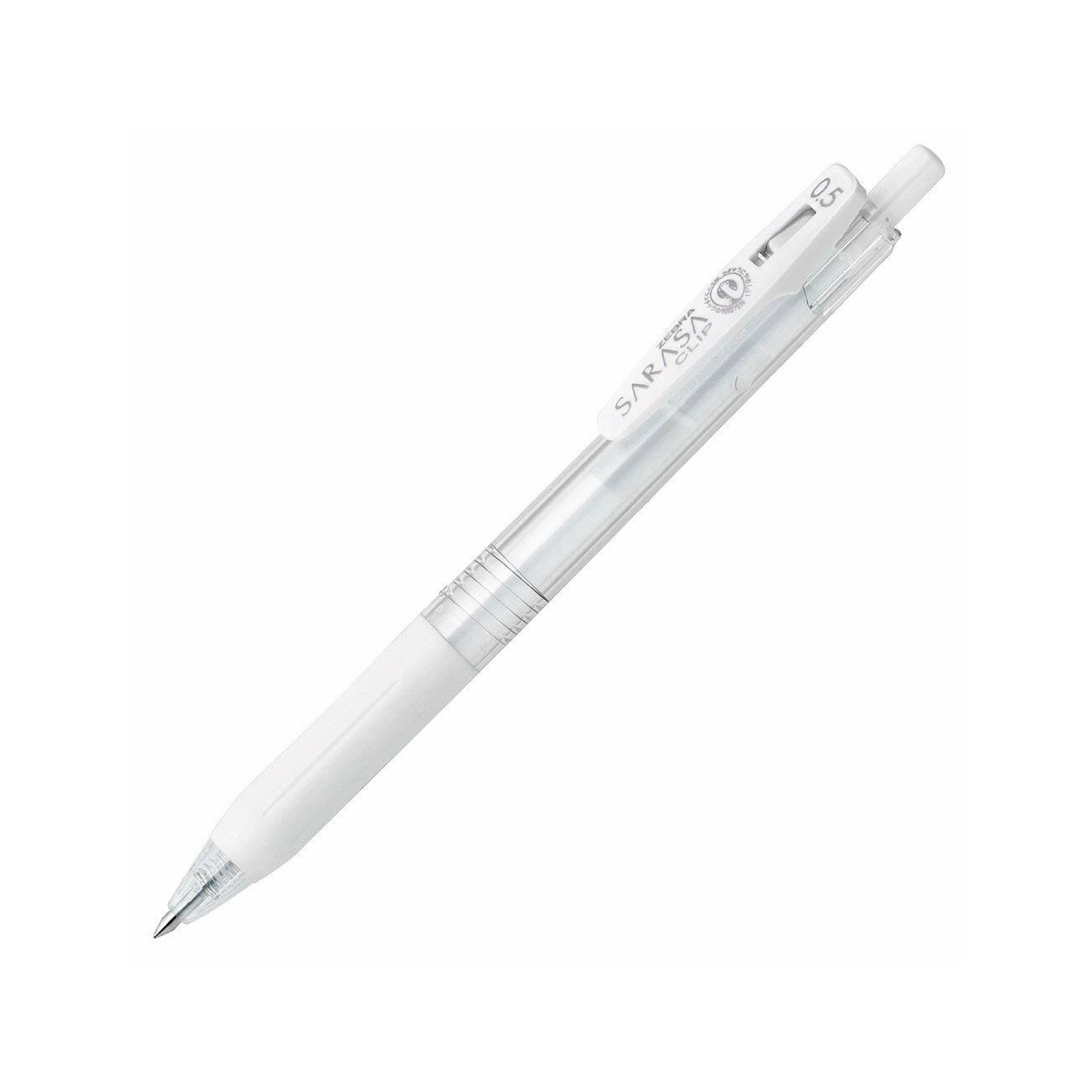 Zebra Sarasa Clip Gel Pen 0.5 mm - Milk White – Noted Co.